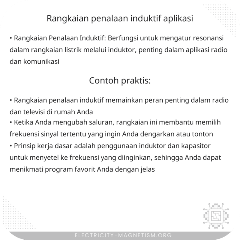 Rangkaian Penalaan Induktif | Aplikasi