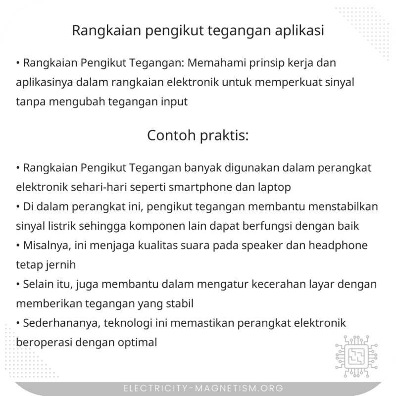 Rangkaian Pengikut Tegangan | Aplikasi