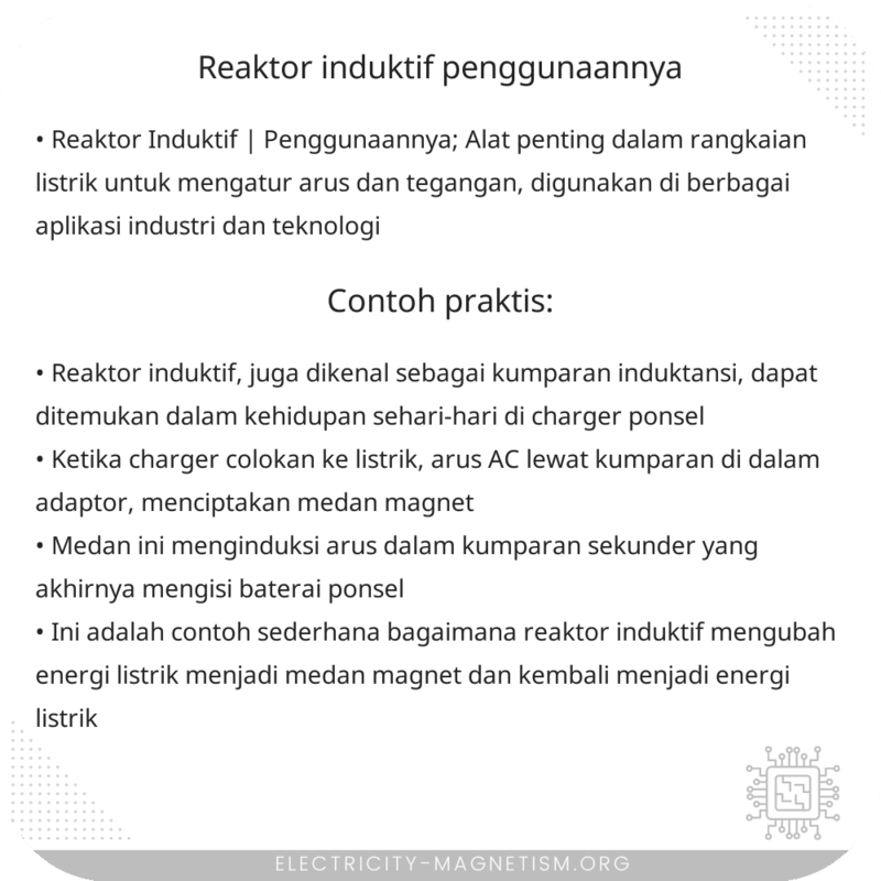 Reaktor Induktif | Penggunaannya