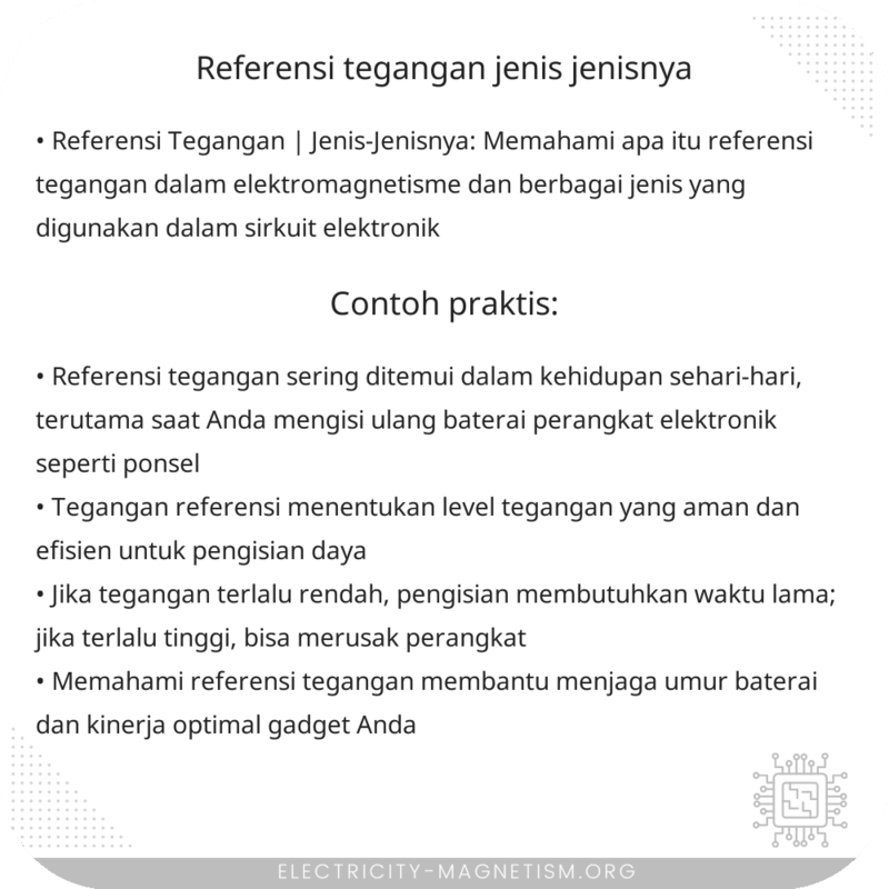 Referensi Tegangan | Jenis-Jenisnya
