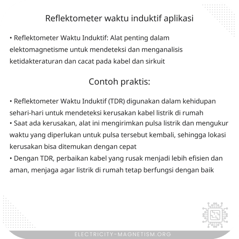 Reflektometer Waktu Induktif | Aplikasi