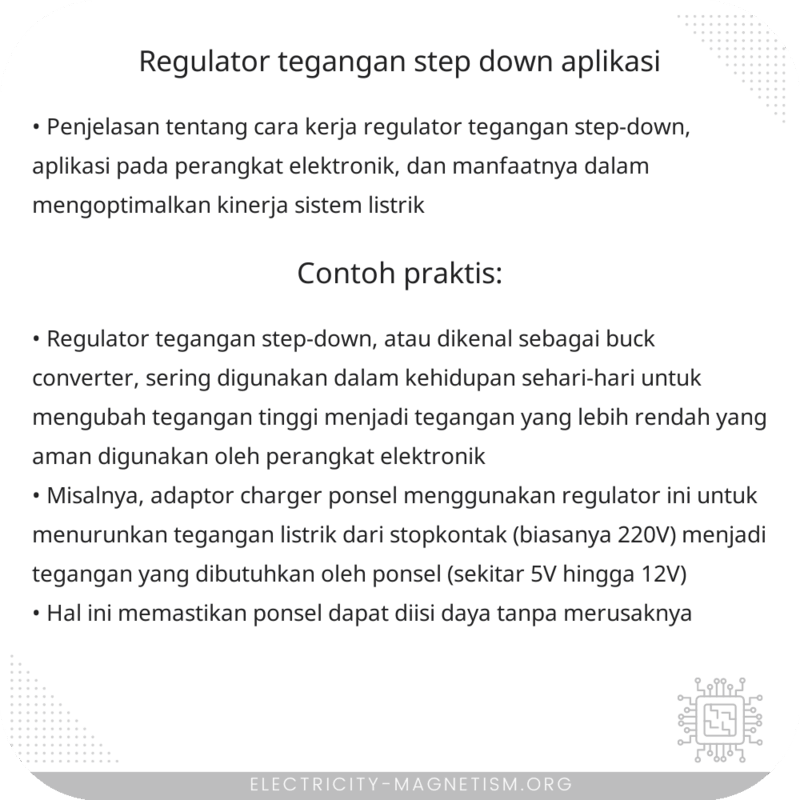 Regulator Tegangan Step-Down | Aplikasi