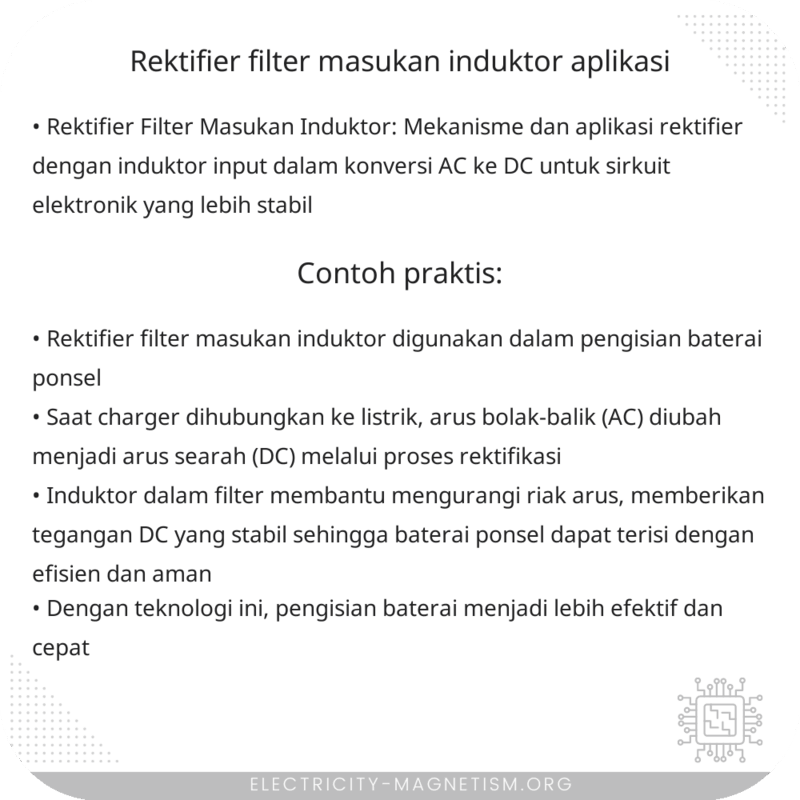 Rektifier Filter Masukan Induktor | Aplikasi