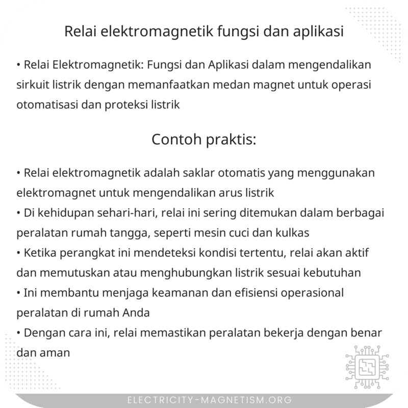 Relai Elektromagnetik | Fungsi dan Aplikasi