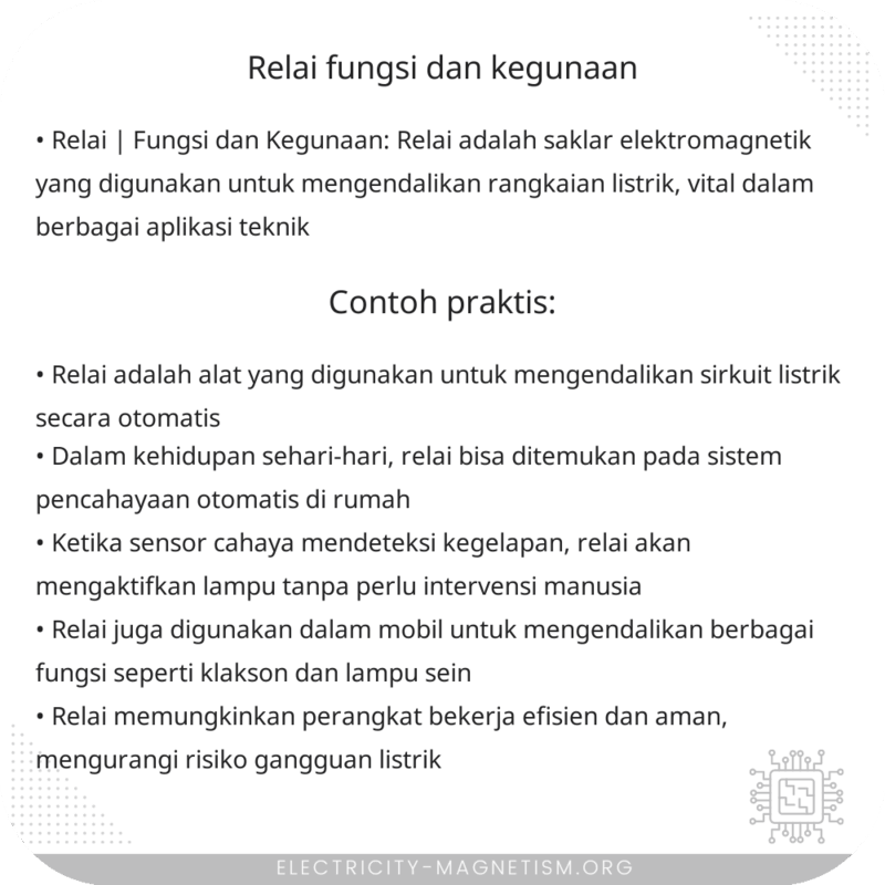 Relai | Fungsi dan Kegunaan