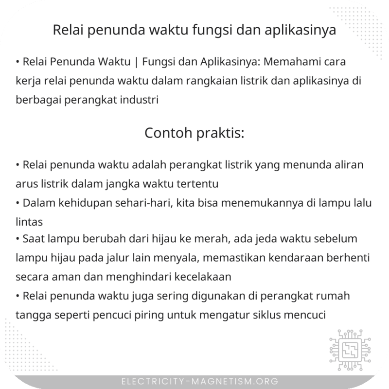 Relai Penunda Waktu | Fungsi dan Aplikasinya