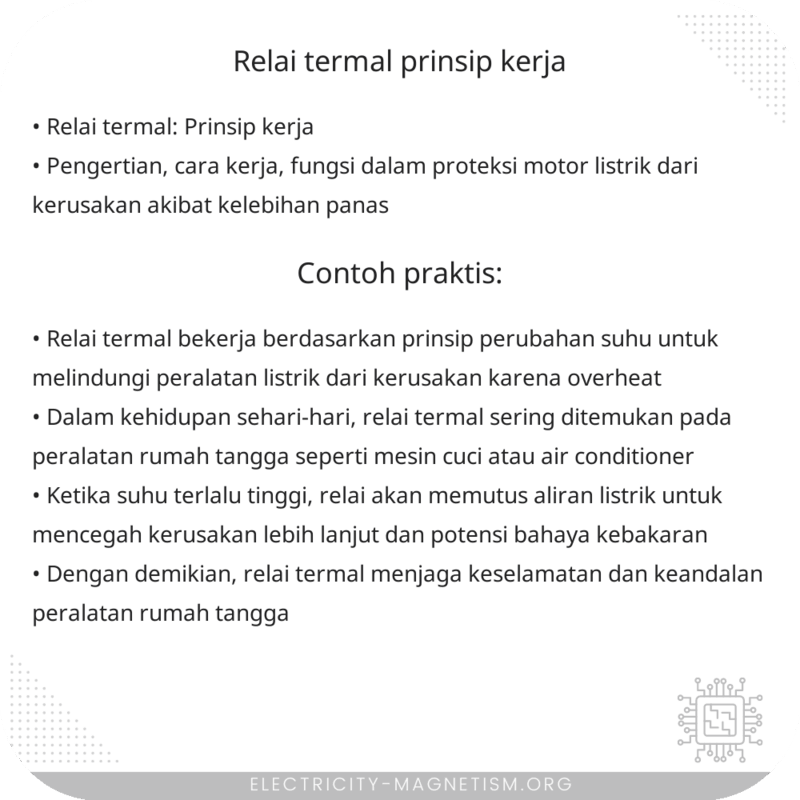 Relai Termal | Prinsip Kerja