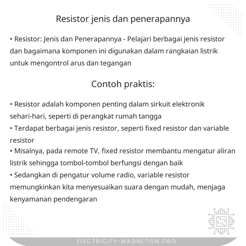 Resistor | Jenis dan Penerapannya