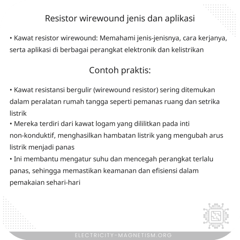 Resistor Wirewound | Jenis dan Aplikasi