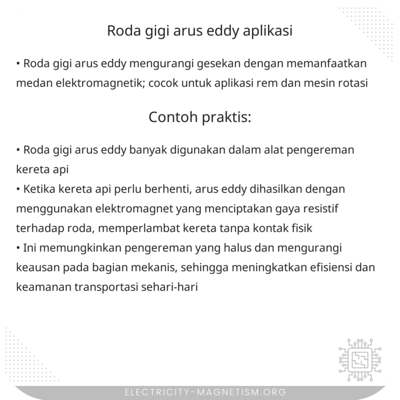 Roda Gigi Arus Eddy | Aplikasi
