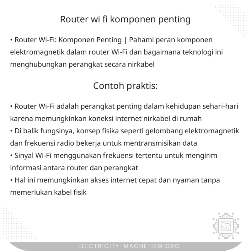 Router Wi-Fi | Komponen Penting