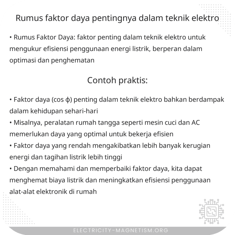 Rumus Faktor Daya | Pentingnya dalam Teknik Elektro