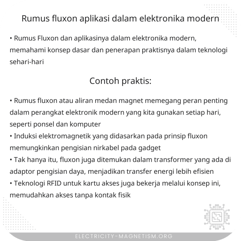 Rumus Fluxon | Aplikasi dalam Elektronika Modern