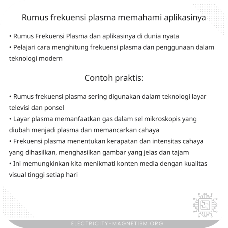 Rumus Frekuensi Plasma | Memahami Aplikasinya