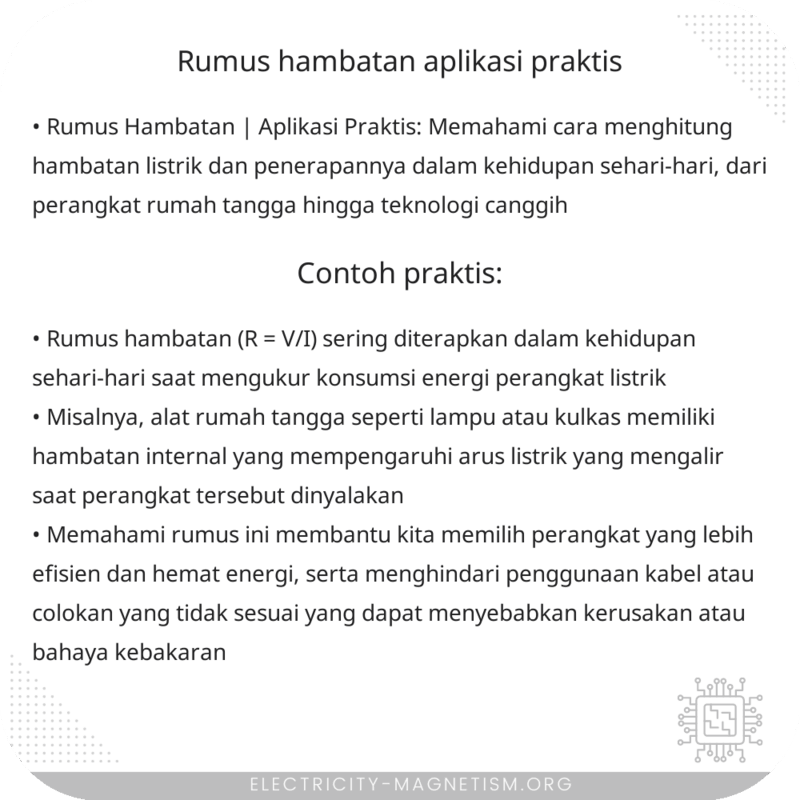 Rumus Hambatan | Aplikasi Praktis