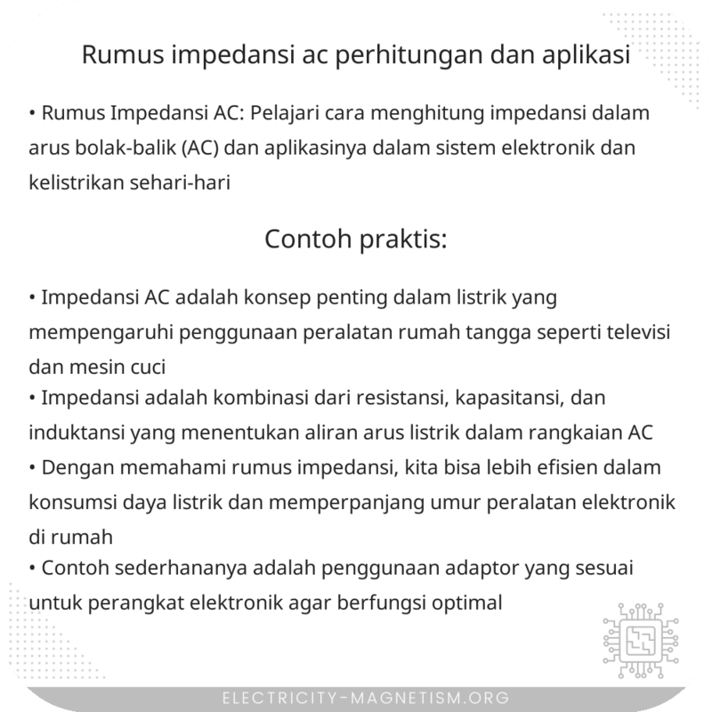 Rumus Impedansi AC | Perhitungan dan Aplikasi