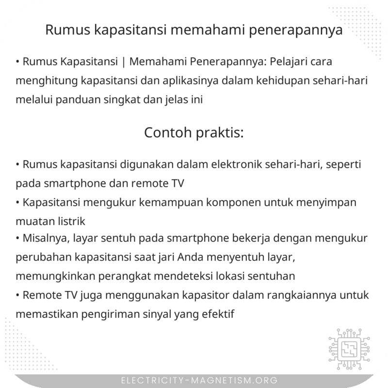 Rumus Kapasitansi | Memahami Penerapannya