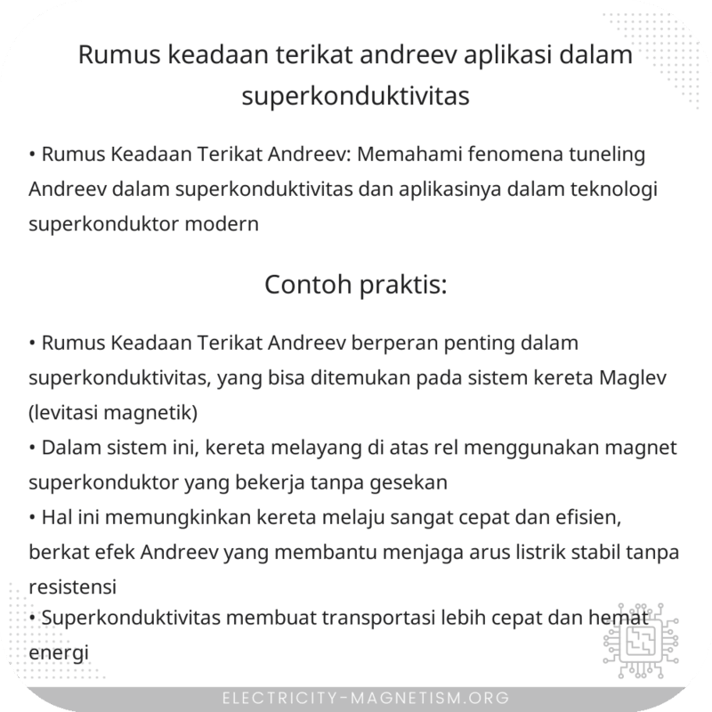 Rumus Keadaan Terikat Andreev | Aplikasi dalam Superkonduktivitas