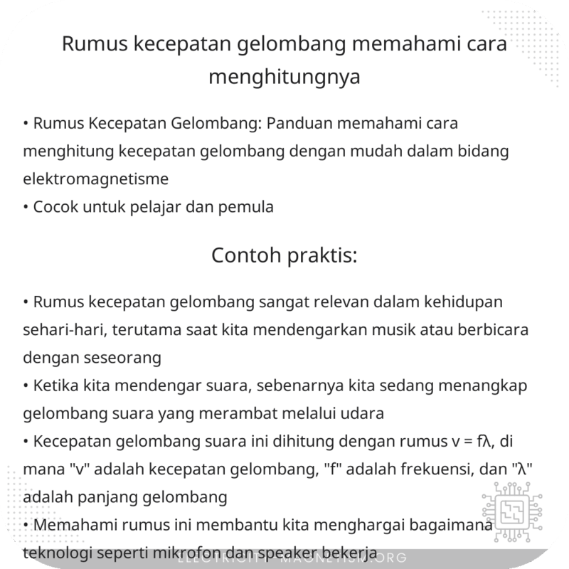 Rumus Kecepatan Gelombang | Memahami Cara Menghitungnya