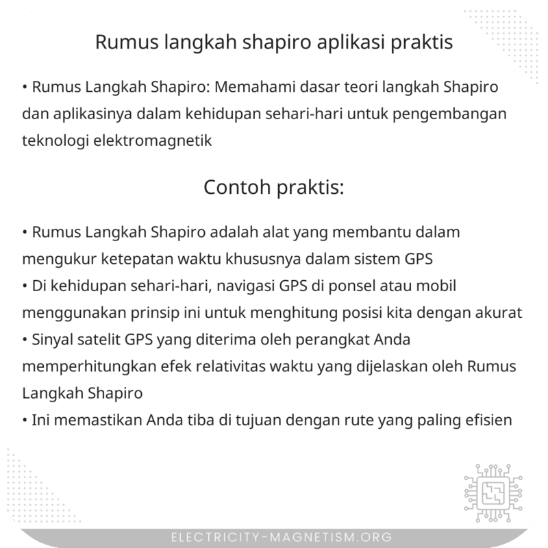 Rumus Langkah Shapiro | Aplikasi Praktis