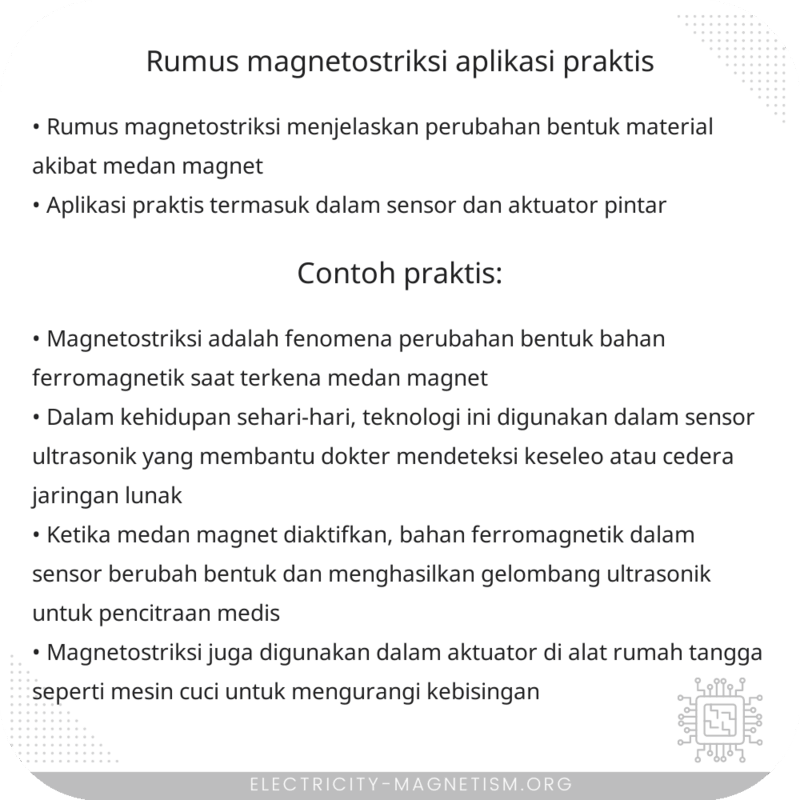 Rumus Magnetostriksi | Aplikasi Praktis