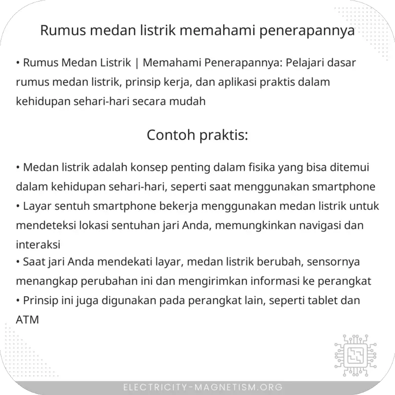 Rumus Medan Listrik | Memahami Penerapannya