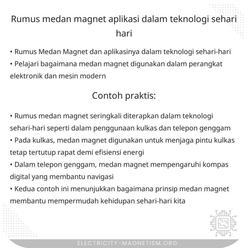 Rumus Medan Magnet | Aplikasi dalam Teknologi Sehari-hari