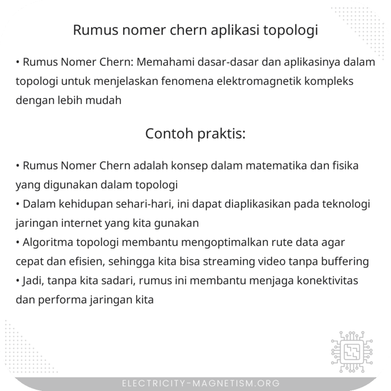 Rumus Nomer Chern | Aplikasi Topologi