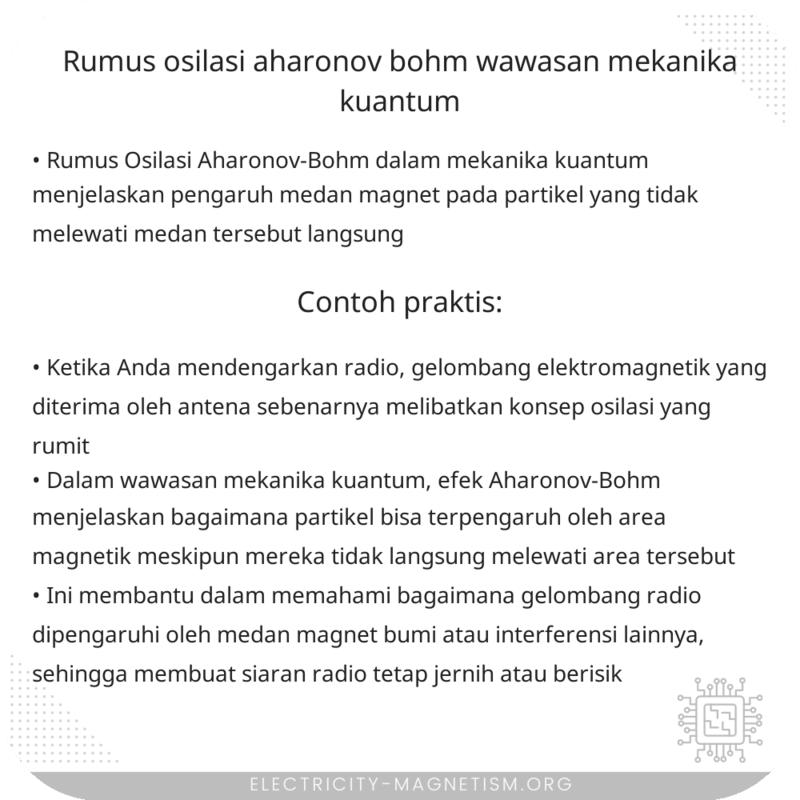 Rumus Osilasi Aharonov-Bohm | Wawasan Mekanika Kuantum