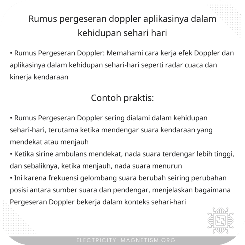 Rumus Pergeseran Doppler | Aplikasinya dalam Kehidupan Sehari-hari