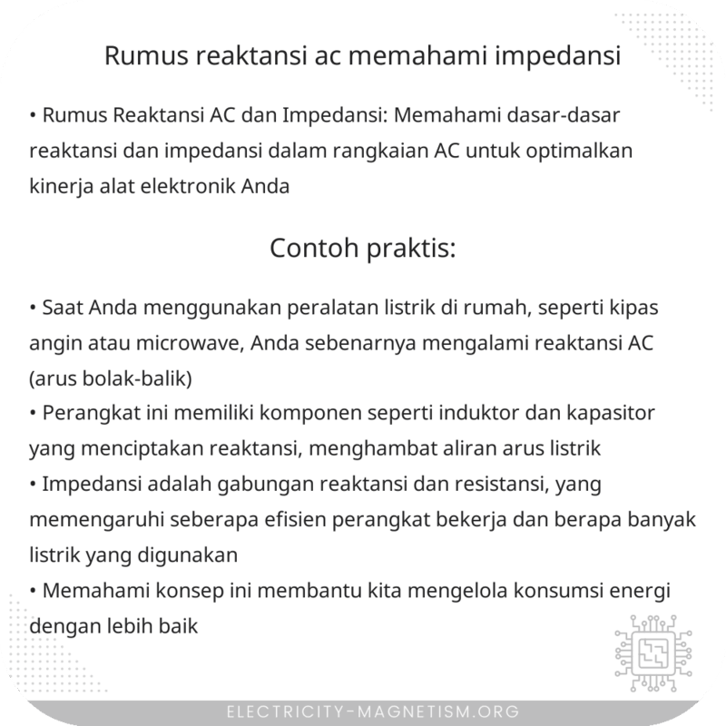 Rumus Reaktansi AC | Memahami Impedansi