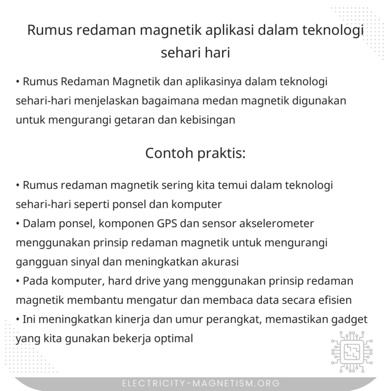 Rumus Redaman Magnetik | Aplikasi dalam Teknologi Sehari-hari