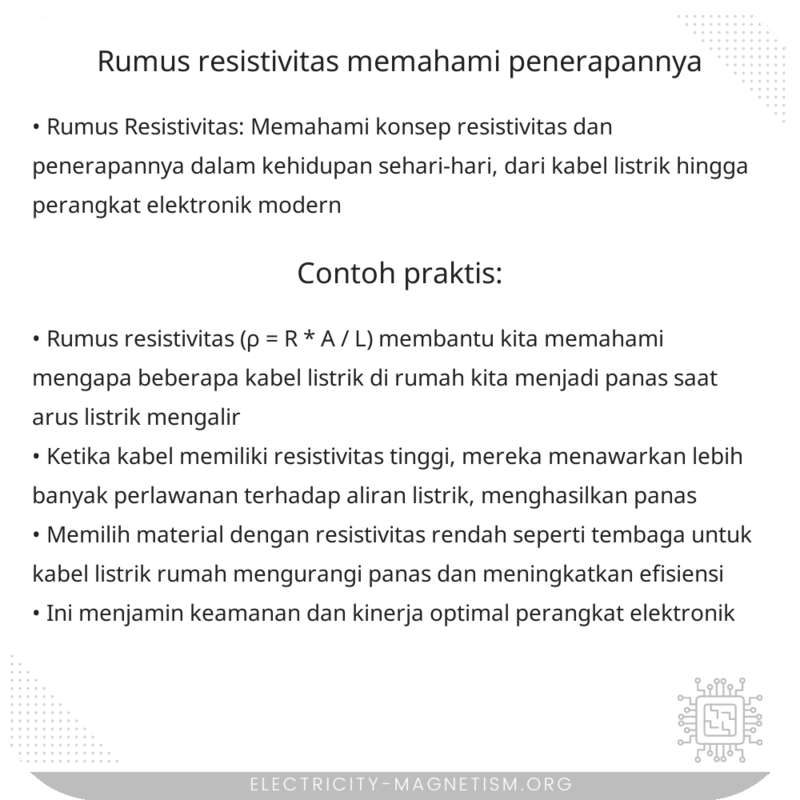 Rumus Resistivitas | Memahami Penerapannya