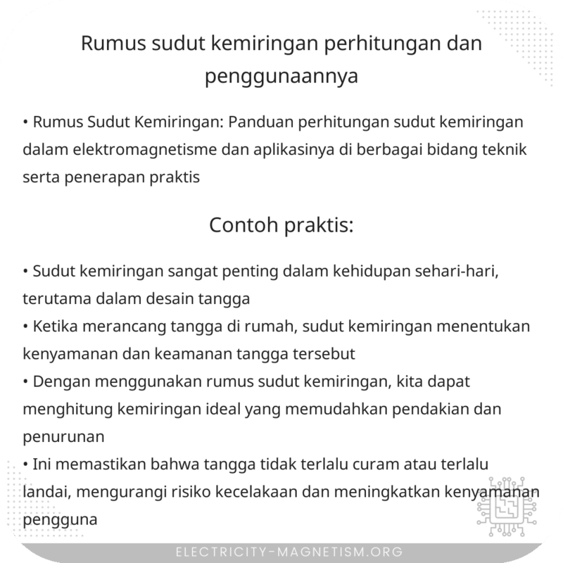 Rumus Sudut Kemiringan | Perhitungan dan Penggunaannya