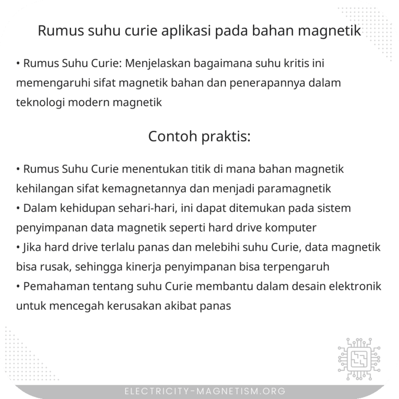 Rumus Suhu Curie | Aplikasi pada Bahan Magnetik