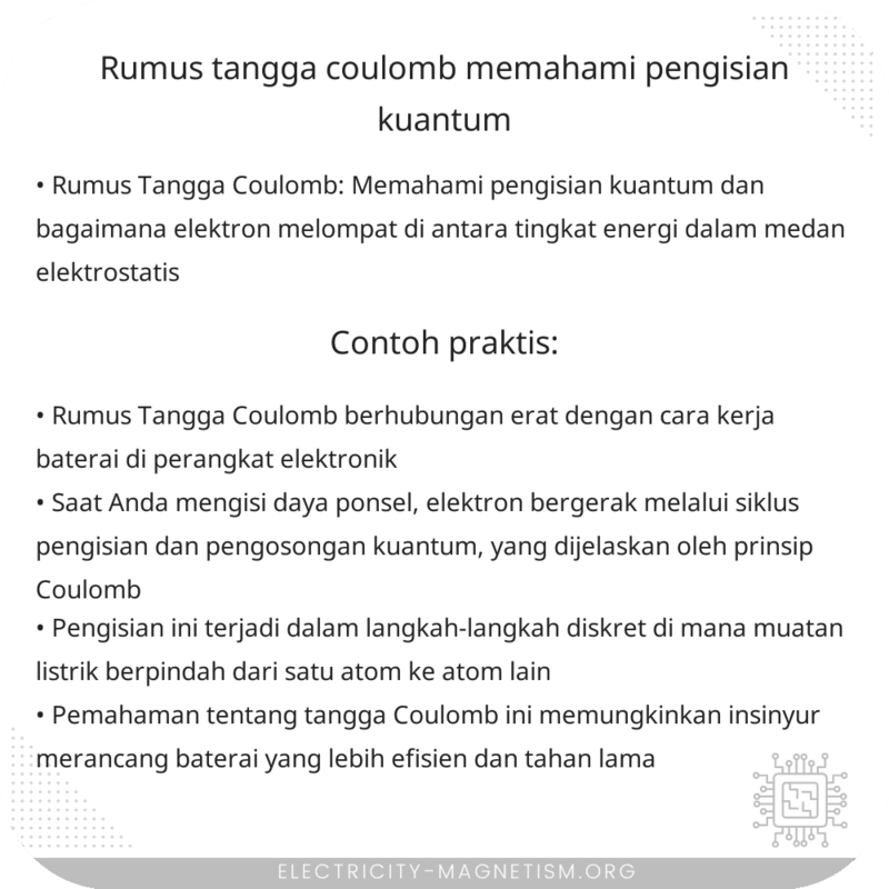 Rumus Tangga Coulomb | Memahami Pengisian Kuantum