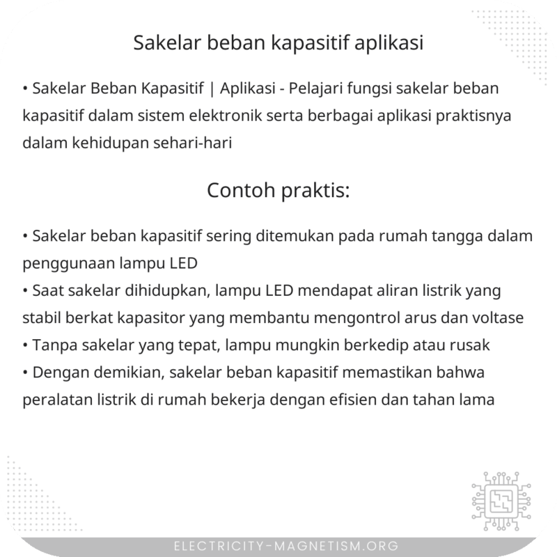 Sakelar Beban Kapasitif | Aplikasi