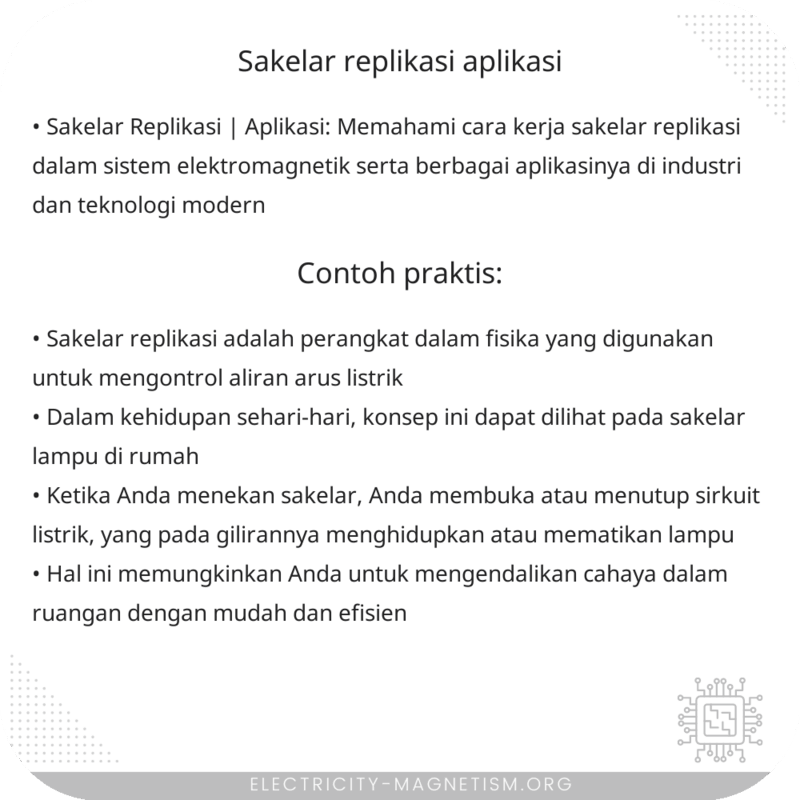 Sakelar Replikasi | Aplikasi