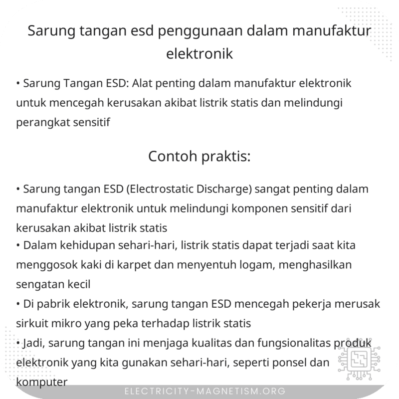 Sarung Tangan ESD | Penggunaan dalam Manufaktur Elektronik