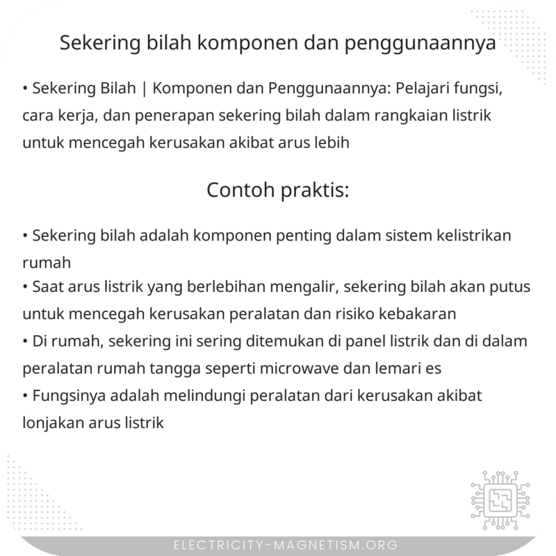 Sekering Bilah | Komponen dan Penggunaannya