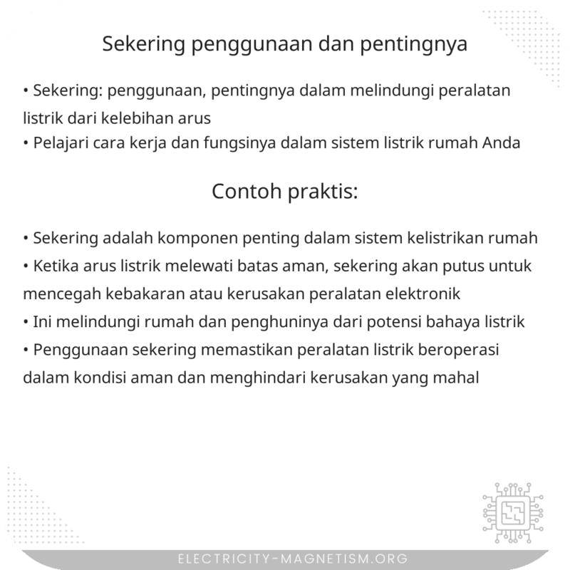 Sekering | Penggunaan dan Pentingnya
