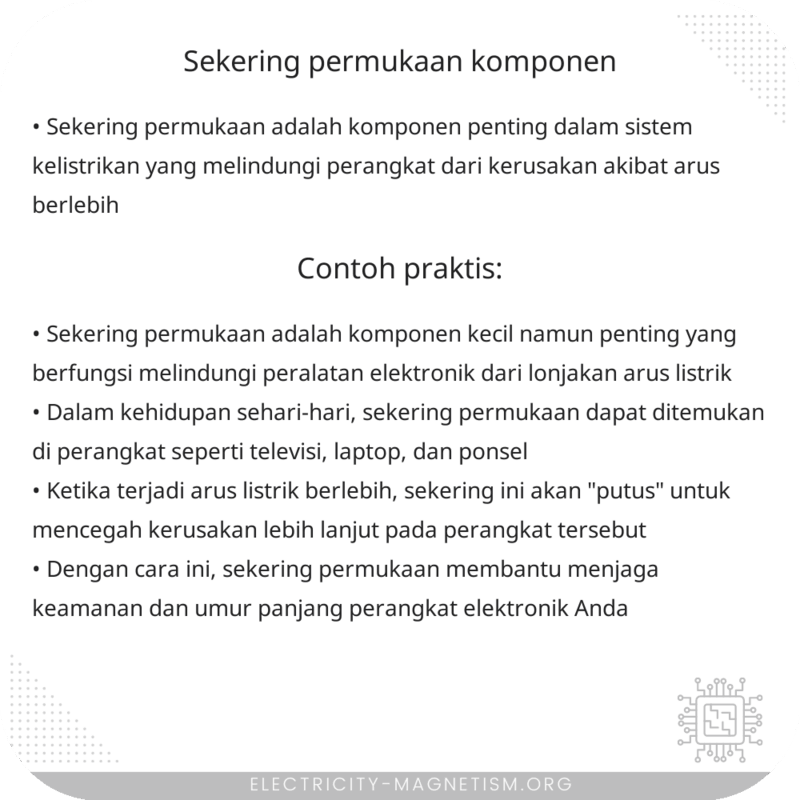 Sekering Permukaan | Komponen