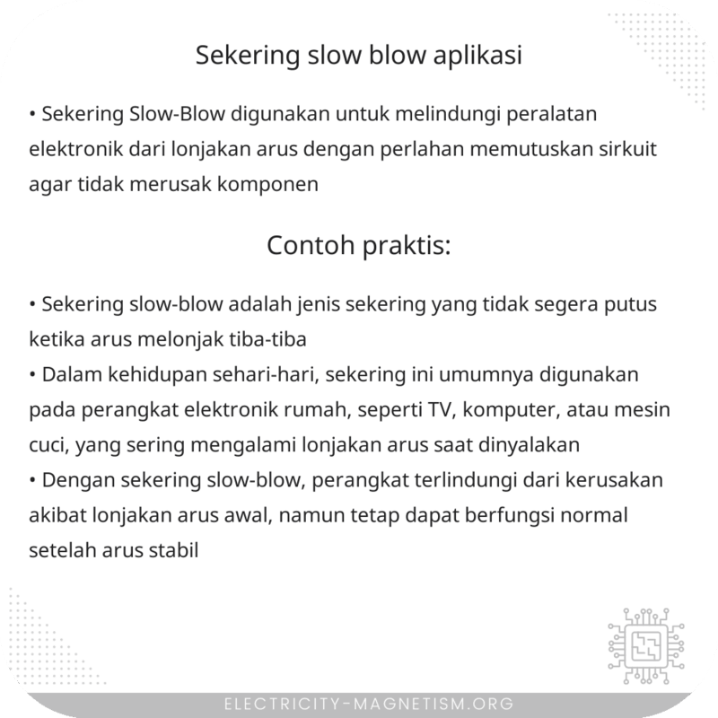 Sekering Slow-Blow | Aplikasi