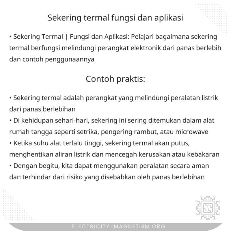 Sekering Termal | Fungsi dan Aplikasi