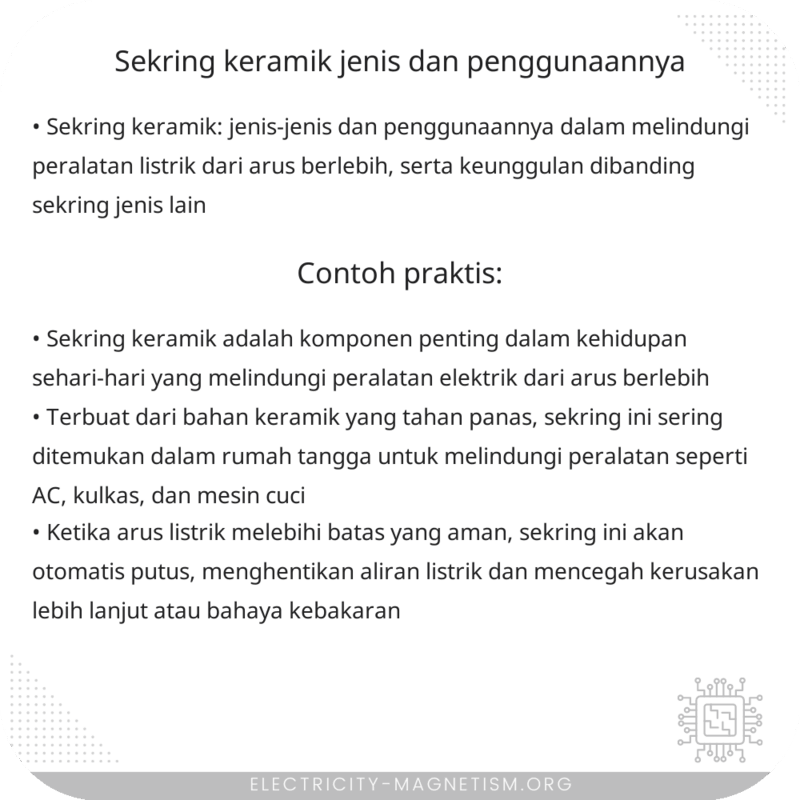 Sekring Keramik | Jenis dan Penggunaannya