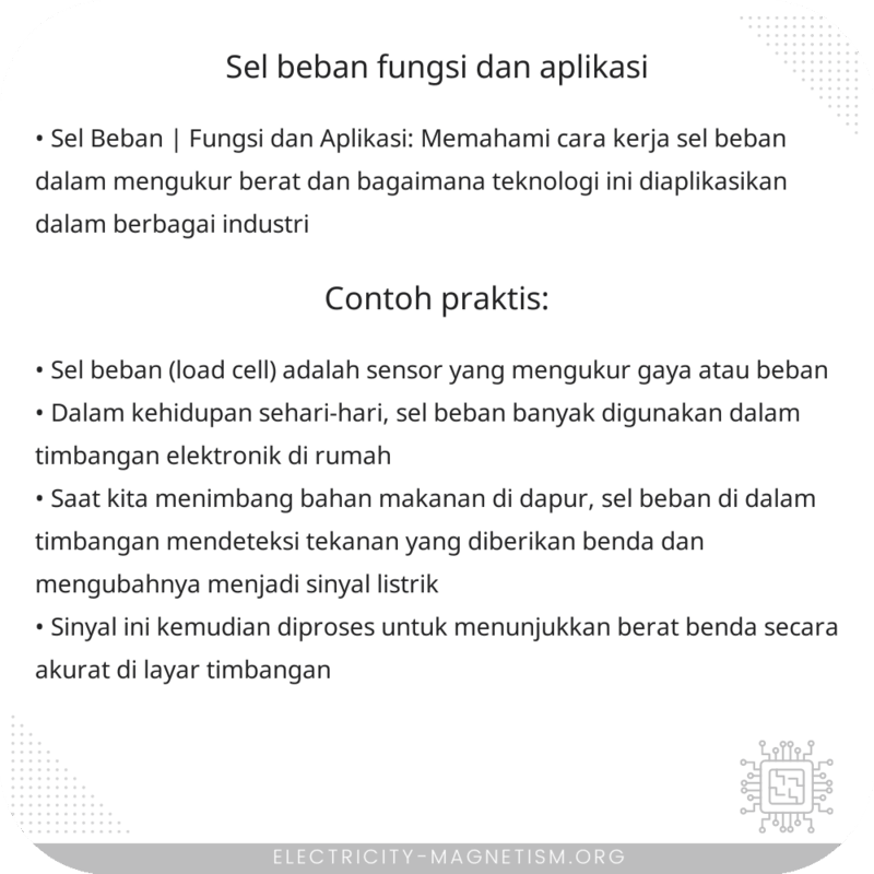 Sel Beban | Fungsi dan Aplikasi