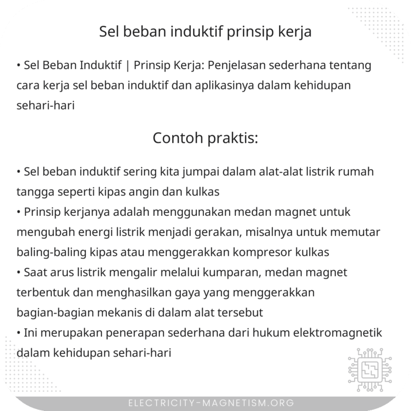 Sel Beban Induktif | Prinsip Kerja