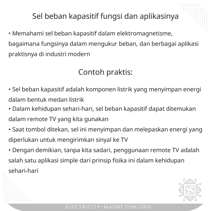 Sel Beban Kapasitif | Fungsi dan Aplikasinya