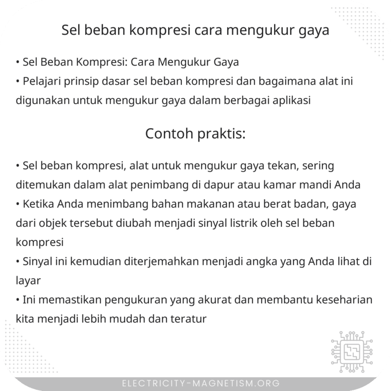 Sel Beban Kompresi | Cara Mengukur Gaya