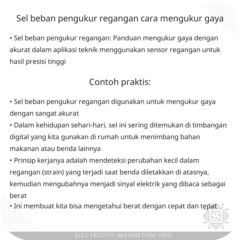 Sel Beban Pengukur Regangan | Cara Mengukur Gaya